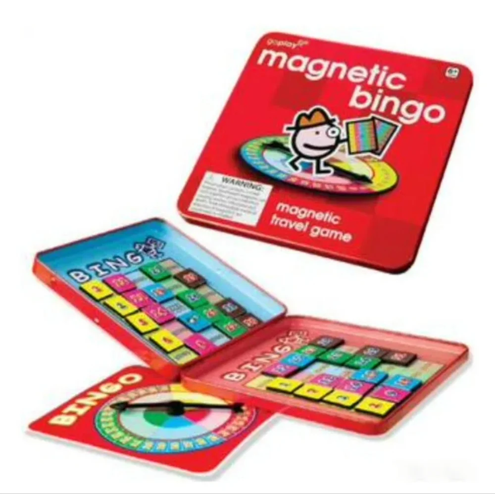 NEW  Toysmith  4  Magnetic Games   Bingo   Four In A Row  Hangman   Tic Tac Toe